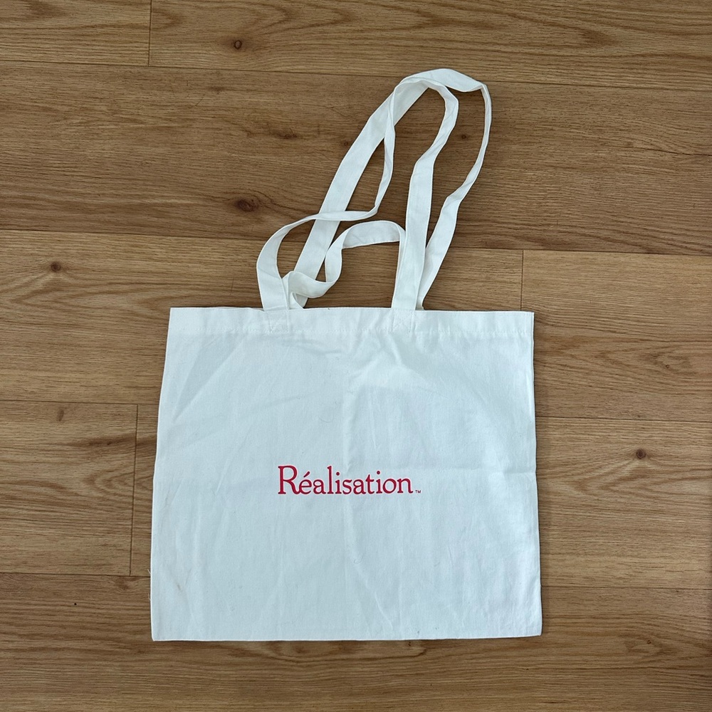 The Reformation White Tote Bag